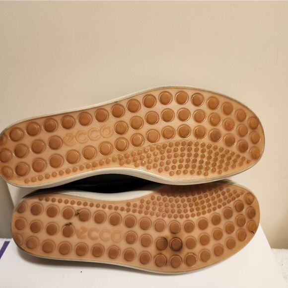 ECCO Danish Design Black Leather Lace Up Sneakers Womens 7/38 EU Ret. $165 - Picture 7 of 9